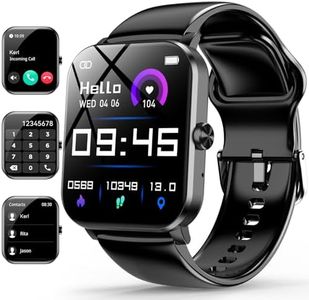 Smart Watch, 1.85" Smartwatch for Men Women (Answer/Make Call), IP68 Waterproof Fitness Tracker, 120+ Sport Modes, Heart Rate, Sleep Monitor, Pedometer, Spo2, Activity Tracker for Android iOS (Black)