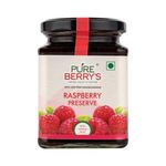 Pure Berry's Rich Raspberry Preserve Jam Spread, Enjoy the Pure, Authentic Taste of Raspberries in This All-Natural Preserve, Crafted Without Artificial Preservatives or Colors Net 350g