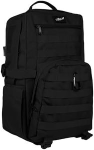 F Gear Grecale Black 25L, Camping Travel Hiking Tourist Outdoor Trekking Bag|Molle Rucksack Backpack|Multipurpose Bag|Hidden & Access Pocket|Padded Back&Shoulder Straps|Lightweight Backpack|Unisex