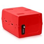 Urban August Dual Combination & Keyed Lockbox - Lockable Box for Everyday Use - Multi-Purpose lock for Home & Office Safety - Made of Industrial-Grade Plastic - One Size (Medical Red)