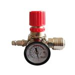 Air Compressor Pressure Regulator Pneumatic Pressure Regulator 1/4 ", Pressure Control Valve with 180psi 12bar Connection (Three-Way Valve)