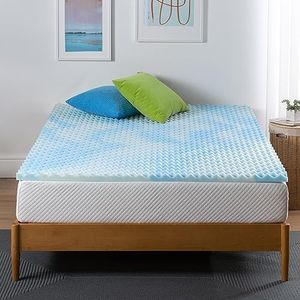 Zinus Swirl Cooling Gel Convoluted Memory Foam Air Flow Mattress Topper Protector 4cm - Single Size