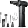 Electric Air Duster, 300000RPM 4-Gear Adjustable Compressed Air Duster with Light, Rechargeable Brushless Motor Air Blower for Keyboard, PC, Car, and Home Cleaning Reusable Replaces Compressed Air Can