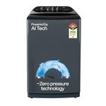 Godrej 8 Kg 5 Star Zero Pressure (0.02 MPa) Technology With Steel Drum Fully-Automatic Top Load Washing Machine (WTEON ADA 80 5.0 FEFN GLGR, Glacial Grey, With Soft Close Lid)