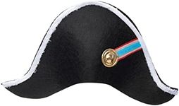 Dress Up America Napoleon Hat - General Pirate Hat for Kids - Bicorn Costume Hat Accessory Black