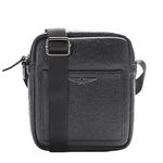 POLICE Men's Black Color Cross Body Bag Made in PU