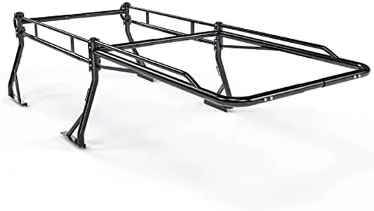 AA-Racks Model X39 Truck Bed Ladder Rack Side Bar with Long Cab Ext (X39-LC-Black)