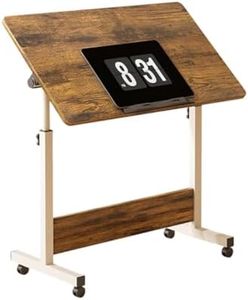 Small Standing Desk Adjustable Height, Foldable Mobile Stand Up Desk with Wheels Small Rolling Computer Desk Djustable Desktop Sit Stand Desk Workstations for Small Spaces and Home Offices