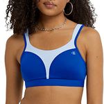 Champion Women's Spot Comfort Full Support Sports Bra, surf the web/ocean Front blue, 38DD