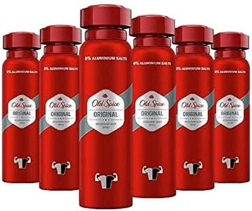 Old Spice Original Deodorant Body Spray, Deodorant spray without aluminum for men, 6-pack (6 x 150 ml)