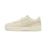 PUMA Women's Carina 2.0 Sneaker, Suede-sugared Almond-puma Gold-Gray Fog, 10