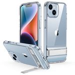 ESR for iPhone 14 Case, iPhone 13 Case with Stand, 3 Stand Modes, Military-Grade Drop Protection, Supports Wireless Charging, Slim Back Cover with Patented Kickstand for iPhone 14/13 Case, Clear