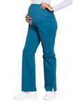 CHEROKEE WW Professionals WW220 Maternity Straight Leg Pant Caribbean Blue L Tall