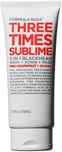 Formula 10.0.6 Three Times Sublime 3 in 1 Blackhead Wash + Scrub + Mask, 100ml