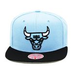 Mitchell & Ness Chicago Bulls Hat, Cap Snapback 21255154 Light Blue/Black (One Size)