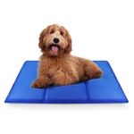 FurDreams Pet Cooling Mats, Self Cooling Mat Bed for Dogs, Cats to Prevent Overheating During Rest & Sleep – Heat Absorbing & Waterproof Gel Pillow Pad to Keep Ice Cool in Summer – Plain (50x90cm)