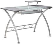 Mayline Group Computer Desk, Metal, Anthricite Thermofoil