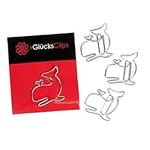 GlücksClips Cute Paper Clips (Set of 11) - Whale Design with Whales Shaped Paperclips - Decorative Metal Paper Fasteners - Stationery for Home or Office - C019