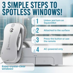 SqueeGBot Smart Window Cleaning Robot – Automatic Glass Cleaner
