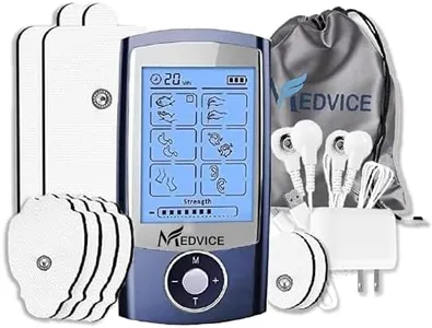 MEDVICE Rechargeable Tens Unit Muscle Stimulator, 2nd Gen 16 Modes & 8 Upgraded Pads for Natural Pain Relief & Management, FDA Cleared Electric Pulse Impulse Mini Massager Machine