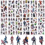 CHUKUA 12 Sheets Avengers Stickers, 3D Puffy Stickers for Children, Hero Stickers for Party Bags, Stickers for Boys, Movie Stickers for Skateboard, Laptop, Scrapbook, Bike, Car