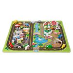 Melissa and Doug Deluxe Activity Road Rug Play Set (49 Wooden Vehicles and Play Pieces, Great Gift for Girls and Boys - Best for 3, 4, 5 Year Olds and Up)