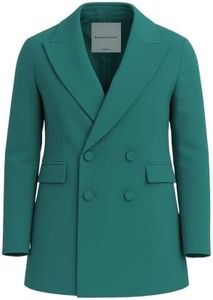 MRS MOMMA BEAR Double-Breasted Dahlia Blazers for Women - Peak Lapels, Tailored Structured Fit, Front Button Closure and Polished Style Womens Blazer | US Alpha, 1X - Poison Ivy