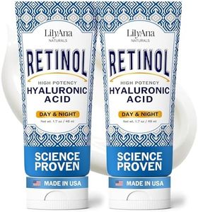 LilyAna Naturals Retinol Cream - Anti-Aging Moisturizer for Face & Neck, Made in USA, Wrinkle Reduction - 1.7oz, 2 Pack