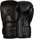 Anthem Athletics Stormbriger Full Grain Leather Boxing Gloves 16 oz Men & Women Muay Thai Gloves Kickboxing Gloves Available As 12 oz 14 oz or 16 oz Boxing Gloves - Black Fury - 14 oz.