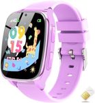 4G Kids Smart Watch – Smartwatch for Kids with Call SOS Music Camera Video Alarm Pedometer Calculator Stopwatch Educational Games, Smart Watch Phone with SIM Card for Boys Girls Ages 4-12(Purple)