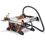 Evolution Power Tools R255TBL+ Table Saw (Next Gen Rage 5-S) Portable Multi-Material Cutting Blade Included Cuts Wood Metal Plastic, 45˚ Bevel, +/- 60˚ Mitre Angle, 85mm Cut Depth, 1800w Motor, 240v