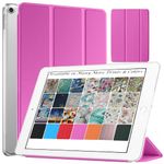 DuraSafe Cases for iPad 4 iPad 3 iPad 2-9.7 Inch [iPad 4th / 3rd / 2nd Old Model ] A1396 A1416 A1430 A1403 A1458 A1459 A1460 A1395 A1397 Trifold Hard Smart PC Translucent Back Cover - Pink