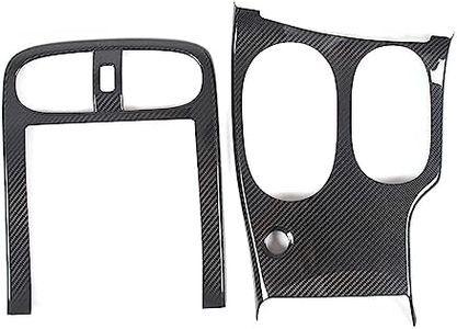 Gear Shift Panel Cover for Chevry Corvette C6 2005-2013 Base/GrandSport, Dashboard Navigation Panel Sticker, Gear Shifter Console Cover Trim Frame Anti-Scratch Accessories, Dry Carbon Fiber (Black)