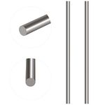 Glarks 2Pcs 6.35mm x 356mm Stainless Steel Straight Solid Metal Round Rod Lathe Bar Stock for DIY RC Model Car, RC Helicopter Airplane, Model Ship (6.35mmx356)