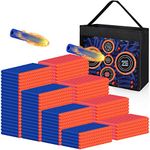 Pokiiulk Refill Darts Bullets Fit for Nerf Guns, 1000 Pcs Foam Darts Fit for Nerf Party with Portable Shooting Practice Target Mesh Bag
