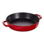 STAUB 40511-727-0 Frying pan with Two Handles, cast Iron, Cherry red, 36.2 x 28 x 7.7 cm