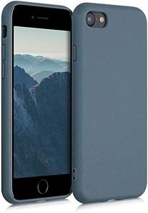 kalibri Wheat Straw Case Compatible with Apple iPhone SE (2022) / iPhone SE (2020) / iPhone 8 / iPhone 7 - Case Matte Phone Cover Made of TPU and Wheat Straw - Black