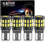 KATUR 194 T10 W5W 168 LED Light Bulb Super Bright 6000K Xenon White 30-SMD 3014 Chips 12-24V CANBUS Error Free LED Bulb Replacement for Car Dome Map Door Courtesy License Plate Light(Upgraded Version)