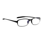 PROFLEX Digital Reading Glasses, Anti-headache, Screen Blue Light Blocking, Ultra-Lightweight, Flexible, Unisex, Screwless, Impact and Scratch Resistant (BLK, 2.5)