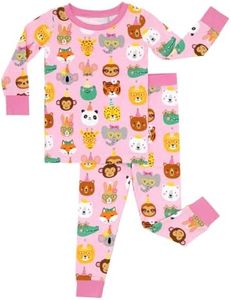 Little Sleepies Two-Piece Kids Pajama Set, Pink Party Pals, 7-8