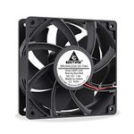 GDSTIME 12V Fan 120mm Fan 120mm x 38mm 12038 Dual Ball Bearing DC Brushless Cooling Fan 4500 RPM Case Fan Cooler 179.2 CFM Big Airflow For PSU Cabinet Server Workstation