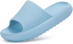Comwarm Cloud Slide Sandals for Women Men Ultra Comfort Recovery Pillow Slippers Soft Summer Beach Shoes with Low Arch Support,Light Blue Size 5-6 Wonmen/3.5-4.5 Men