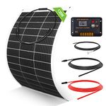 ECO-WORTHY 130W 12V Flexible Solar Panel Kit: 130 Watts Flexible Solar Panel + 30A LCD Display PWM Charge Controller for RV Boat Cabin Motorhome Caravan Camper Trailer