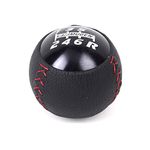 JINBINB Mugen Shift Knob 5 6 Speed M10*1.5 Racing Leather Gear Shift Knob/Fit For Hon.da Civic Accord City FD2 FN2 EP3 TYPE R DC2 DC5 AP1 AP2 (Color Name : Black six speed)