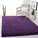 GLOFY Fluffy Fur Rug & Polyester Anti Slip Shaggy Carpet for Office Carpet, Sofa Area Carpet, Bedside Carpet, Hallway Carpet (3x5 Feet, Purple)