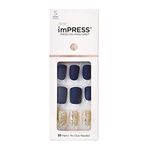 KISS imPRESS Press-On Manicure, Nail Kit, PureFit Technology, Short Press-On Nails, Wannabe Star, Includes Prep Pad, Mini File, Cuticle Stick, and 30 Fake Nails