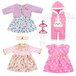 Aolso Baby Doll Clothes for 14-18 Inch Doll 35-45 cm Baby Doll, 4-packs New Doll Clothes Outfits, Sweet Doll Clothes New Dress, Baby Doll Clothes Outfits (Not Include Doll)