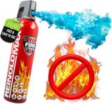 ReinoldMax Compact Fire Extinguisher - ALL IN ONE - for Home, Car, Camping, Caravan Kitchen, Campervan, Gas BBQ - Aerosol ALL in 1 Fire Extinguisher 750ml Suitable for ALL FIRES and Lithium Batteries