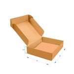 ADDANBI Nbi Brown 3Ply Self Locking Corrugated Box 14X13X2.5 (Inch) Pack Of 20