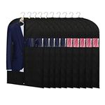 KEEGH Suit Bags Garment Cover Bag 40 Inch (Set of 10) for Travel and Storage Dress Shirts Coats from Dust with Zipper and Transparent Window